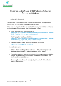 Guidance on developing a child protection policy