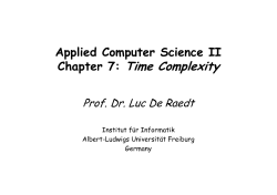 Chapter 7: Time Complexity
