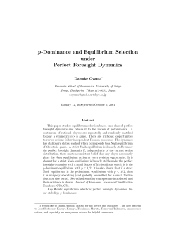 p-Dominance and Equilibrium Selection under