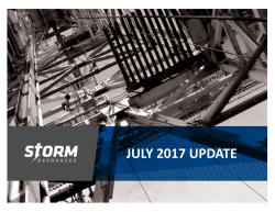 july 2017 update - Storm Resources Ltd.