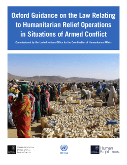 Oxford Guidance on the Law Relating to Humanitarian Relief