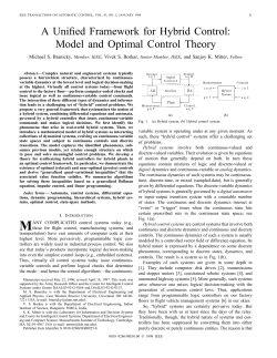 A Unified Framework For Hybrid Control: Model And Optimal Control