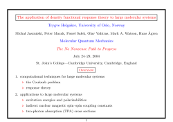The application of density functional response theory to large