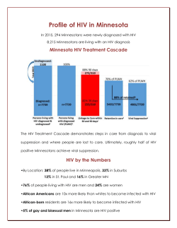 HIV by the Numbers - Minnesota House of Representatives