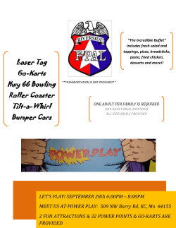 F/PAL Power Play September 28th 6-8pm