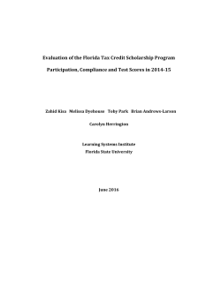 Evaluation of the Florida Tax Credit Scholarship Program