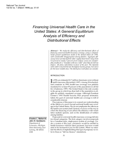 Financing Universal Health Care in the United States