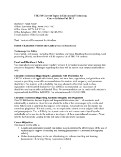 GED 501 Seminar in Learning and Development