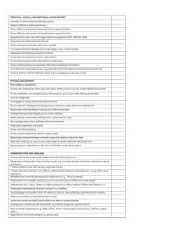 PERSONAL, SOCIAL AND EMOTIONAL DEVELOPMENT Interested