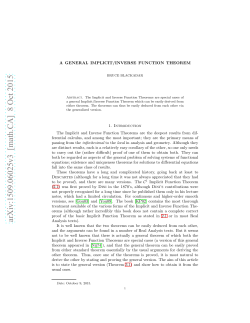 A General Implicit/Inverse Function Theorem