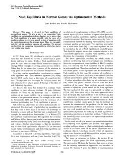 Nash Equilibria in Normal Games Via Optimization Methods