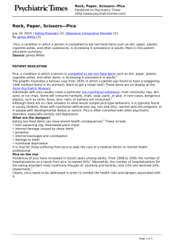 Rock, Paper, Scissors—Pica