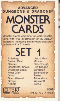 MONSTER CARDS