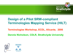 Design of a Pilot SRW-compliant Terminologies Mapping