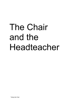 The Chair and the Headteacher