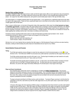 All-Star selection process - Snoqualmie Valley Little League