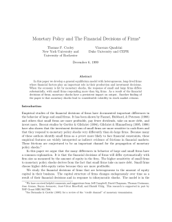 Monetary Policy and The Financial Decisions of Firms