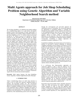 Multi Agents approach for Job Shop Scheduling Problem using