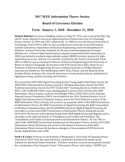 2017 IEEE Information Theory Society Board of Governors Election