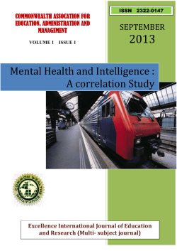 Excellence International Journal of Education and Research Volume