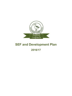 Our SEF and SDP 2016/17 - Oulton Broad Primary School