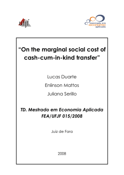 On the marginal social cost of cash-cum-in-kind transfer