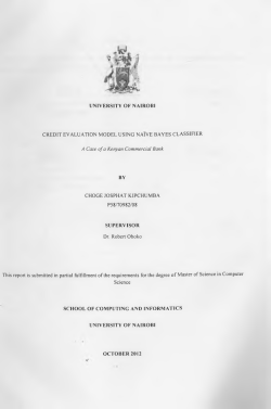 Credit evaluation model using naive bayes