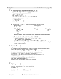 Checkpoint 1 Assess Your Understanding (page 415) 1. a) Let the