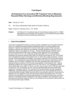 Final Report - Metropolitan Water District of Southern California
