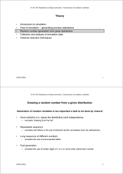Theory Drawing a random number from a given distribution