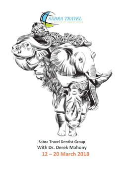 Sabra Travel ADS Derek Mahony Dental Seminar and Safari March