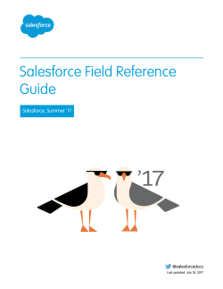 Salesforce Field Reference Guide