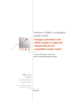 Revision of DBA`s competition margin model