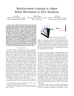 Reinforcement Learning to Adjust Robot Movements to New Situations