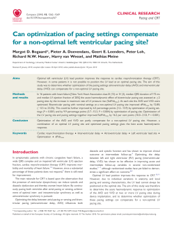 Can optimization of pacing settings compensate for a non