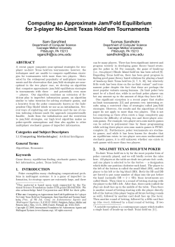 Computing an Approximate Jam/Fold Equilibrium for 3