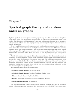 Spectral graph theory and random walks on graphs