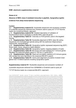 Supplementary material S1: Nucleotide sequence and