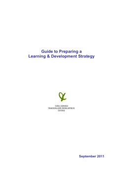 Guide to Preparing a Learning and Development Strategy Final.TMP