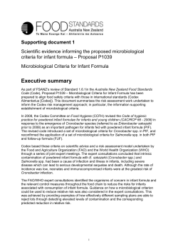 SD2 Scientific evidence supporting the proposed microbiological