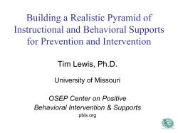 School-wide Positive Behaviour Support: Implications for Students