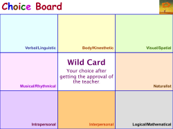 Choice Board - Flexible Creativity