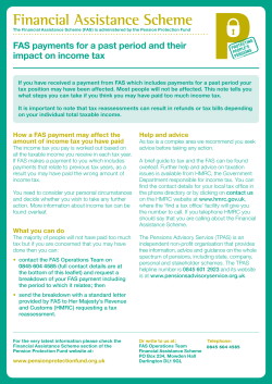 FAS Payments for a Past Period and their