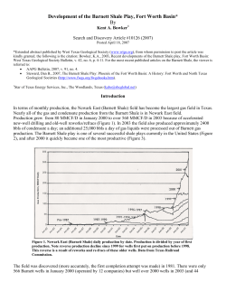 Development of the Barnett Shale Play, Fort Worth Basin* By