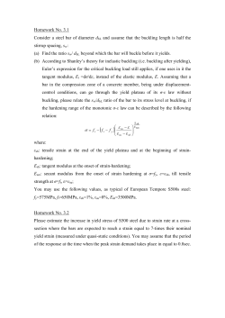 Homework No. 3.1 Consider a steel bar of diameter