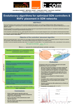 Evolutionary algorithms for optimized SDN controllers