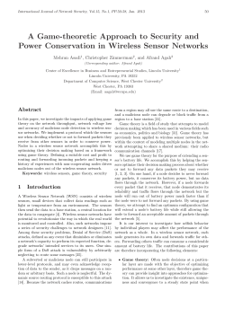 A Game-theoretic Approach to Security and Power Conservation in