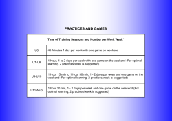 Practices and Games Recommendations