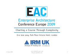 Agile Enterprise Architecture: A step change is required