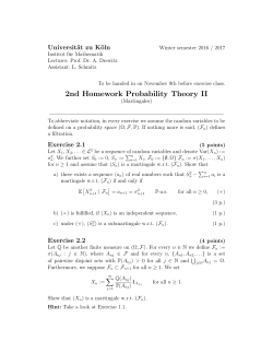 2nd Homework Probability Theory II
